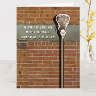 Lacrosse Sports Birthday Card Kaart