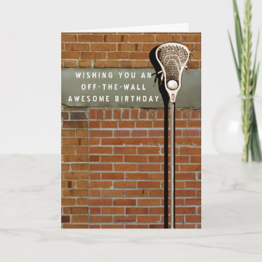 Lacrosse Sports Birthday Card Kaart (Voorkant)