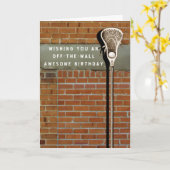 Lacrosse Sports Birthday Card Kaart (Gele Bloem)