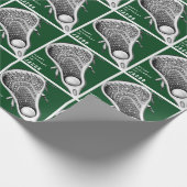 Lacrosse Sports Birthday Gift Cadeaupapier (Hoek)