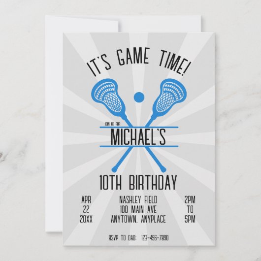Lacrosse Sports Birthday Kaart (Voorkant)