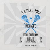 Lacrosse Sports Birthday Kaart (Voorkant / Achterkant)