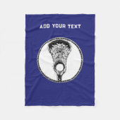 Lacrosse Sports Blue Fleece Blanket (Voorkant)