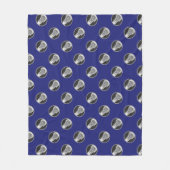 Lacrosse Sports Blue Fleece Blanket (Voorkant)