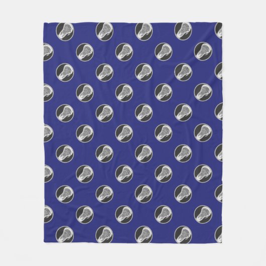 Lacrosse Sports Blue Fleece Blanket (Voorkant)