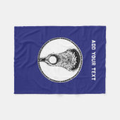 Lacrosse Sports Blue Fleece Blanket Deken (Voorkant (Horizontaal))