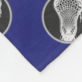 Lacrosse Sports Blue Fleece Blanket Deken (Hoek)