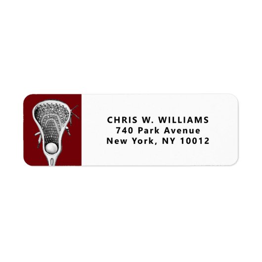 Lacrosse Sports Etiket (Voorkant)