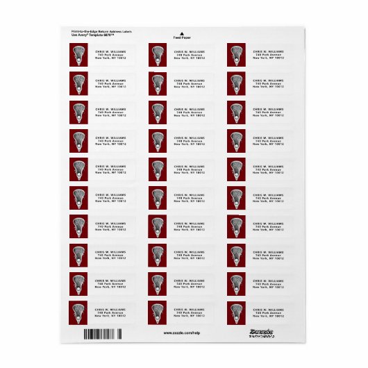 Lacrosse Sports Etiket (Full Sheet)