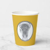 Lacrosse Sports Gold Papieren Bekers (Achterkant)