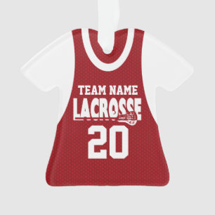 Lacrosse Sports Jersey Red met foto Ornament