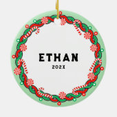 Lacrosse Sports Keramisch Ornament (Achterkant)