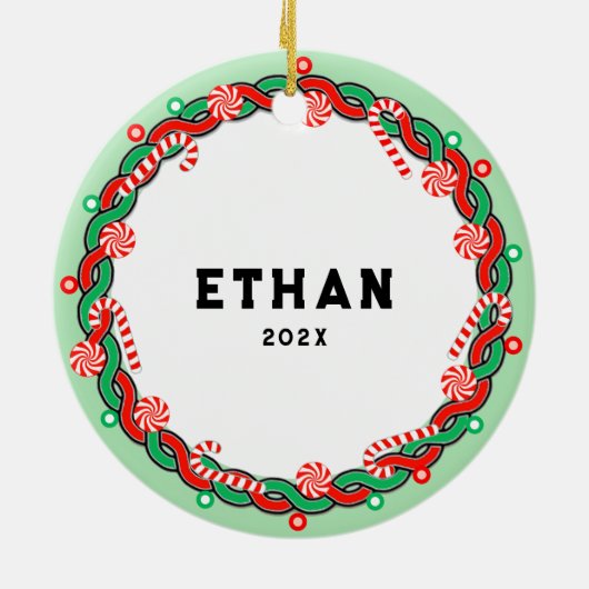 Lacrosse Sports Keramisch Ornament (Achterkant)