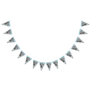 Lacrosse Sports Light Blue Bunting Flags Vlaggetjes