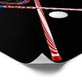 Lacrosse Sports Lover Xmas Santa Hat Lacrosse Chri Poster (Hoek)