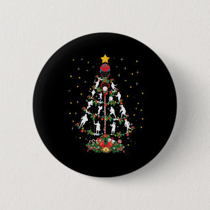 Lacrosse Sports Lover Xmas Santa Hat Lacrosse Chri Ronde Button 5,7 Cm