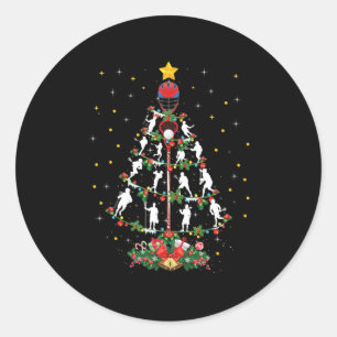 Lacrosse Sports Lover Xmas Santa Hat Lacrosse Chri Ronde Sticker