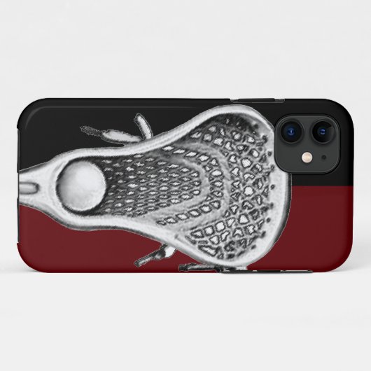 Lacrosse Sports Maroon Hoesje-Mate iPhone Case (Achterkant (horizontaal))