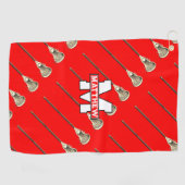 Lacrosse Sports Monogrammed Golfhanddoek (Horizontaal)