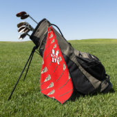 Lacrosse Sports Monogrammed Golfhanddoek (Groen)