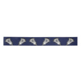 Lacrosse Sports Navy Blue Satin Ribbon Satijnen Lint (Voorkant)