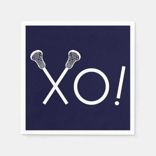Lacrosse Sports Navy Blue Servet (Voorkant)