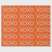 Lacrosse Sports Orange Cadeaupapier (Vlak)