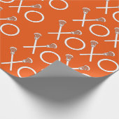 Lacrosse Sports Orange Cadeaupapier (Hoek)