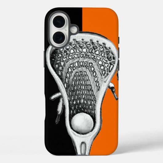 Lacrosse Sports Oranje Hoesje-Mate iPhone Case (Achterkant)