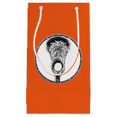 Lacrosse Sports Oranje Small Gift Bag Klein Cadeauzakje (Voorkant)