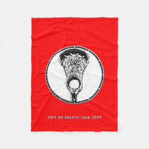 Lacrosse Sports Red Fleece Deken