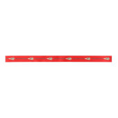 Lacrosse Sports Red Satin Ribbon Satijnen Lint (Voorkant)