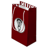 Lacrosse Sports Small Gift Bag Klein Cadeauzakje (Achterkant Gekanteld)