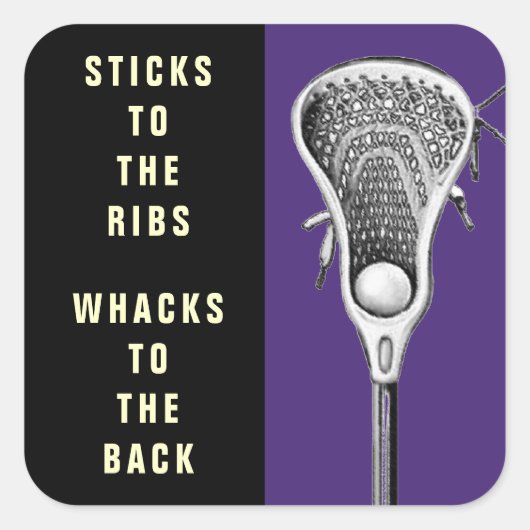 Lacrosse Sports Square Sticker (Voorkant)