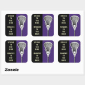 Lacrosse Sports Square Sticker (Vel)