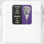 Lacrosse Sports Square Sticker (Tas)