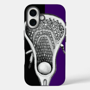 Lacrosse Sports Team Paars iPhone 16 Hoesje