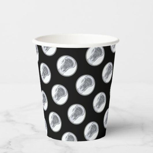 Lacrosse Sports Team Papieren Bekers (Voorkant)