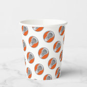 Lacrosse Sports Team Sinaasappel Papieren Bekers (Links)