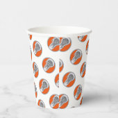 Lacrosse Sports Team Sinaasappel Papieren Bekers (Rechts)