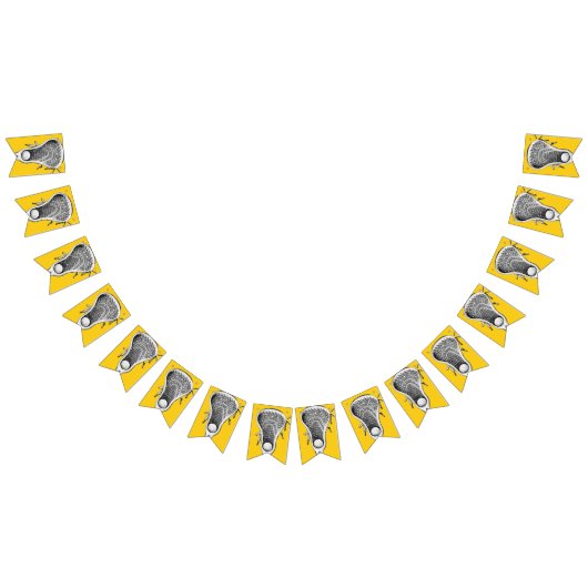 Lacrosse Sports Yellow Bunting Flags Vlaggetjes (Alle)
