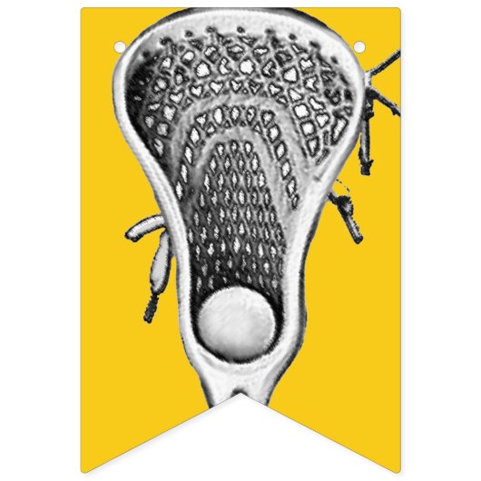 Lacrosse Sports Yellow Bunting Flags Vlaggetjes (Eerste vlag)