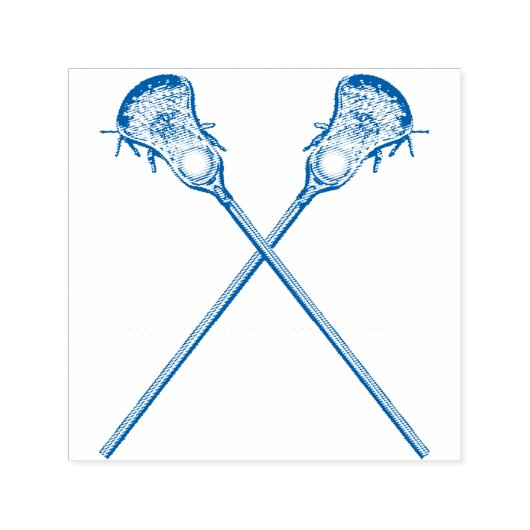 Lacrosse Sports Zelfinktende Stempel (Design)