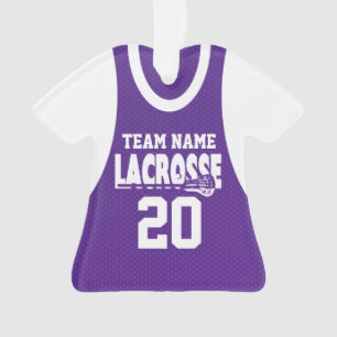 Lacrosse sporttrui Paarse met foto Ornament