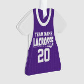 Lacrosse sporttrui Paarse met foto Ornament (voorkant)