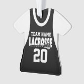 Lacrosse sporttrui zwart met foto ornament (voorkant)
