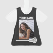 Lacrosse sporttrui zwart met foto ornament (achterkant)