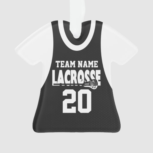 Lacrosse sporttrui zwart met foto ornament (voorkant)