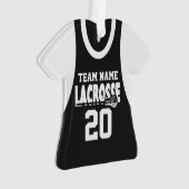 Lacrosse sporttrui zwart met foto ornament (voorkant)