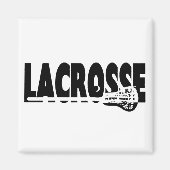 Lacrosse Stick Black en White Magneet (Voorkant)